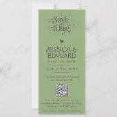 日付を保存フォトブースQrコードライトグリーンシック (裏面)