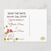 日付を保存フォトポストカード、愛の鳥 案内ポストカード (裏面)