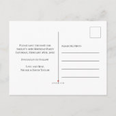 日付を保存フローラメキシカンフィエスタブラックスウィート16 案内ポストカード (裏面)