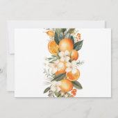 日付を保存フローラ花フルーツオレンジ写真 セーブザデート (裏面)