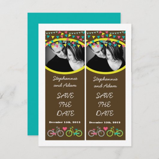 日付を保存ブックマーク愛の恋人を好むバイクB 案内ポストカード (正面/裏面)