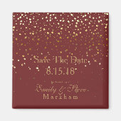 日付を保存プチゴールデンスターズマグネット マグネット (正面)