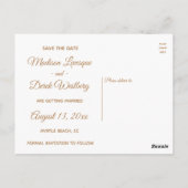 日付を保存マンダル結婚の婚約ブラウンボホ ポストカード (裏面)