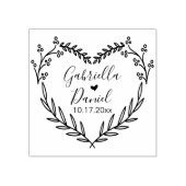 日付を保存モダンするハートリーフィフレームラバー ラバースタンプ (インプリント)