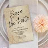 日付を保存モダン50日誕生日 招待状