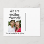 日付を保存モダン!ピンク 案内ポストカード (裏面)