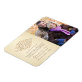 日付を保存ヴィンテージスクロールの写真マグネット マグネット (左側)