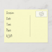 日付を保存招待状ポアスタカードラギッド人形 案内ポストカード (裏面)