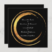 日付を保存白黒ゴールデンサークルルクス セーブザデート (正面/裏面)