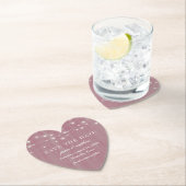 日付を保存素朴するFarmhouse String Lightsピンク ペーパーコースター (インサイチュ)