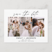 日付を保存4フォトクラスエレガントスモダン ポストカード (正面)