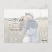 日付を保存4フォトクラスエレガントスモダン ポストカード (裏面)