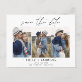 日付を保存4フォトクラスエレガントスモダン ポストカード (正面)