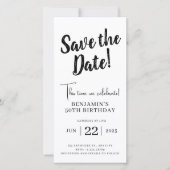 日付を保存50誕生日電話招待状 ユニーク 案内状 (正面)