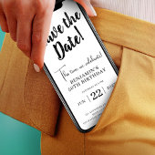 日付を保存50誕生日電話招待状 ユニーク 案内状