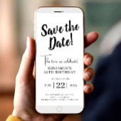 日付を保存50誕生日電話招待状 ユニーク 案内状