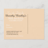 日付を保存90誕生日蝶の牡丹P 案内ポストカード (裏面)