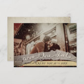 「日付を保存」カスタム写真結婚の日付 セーブザデート (正面/裏面)