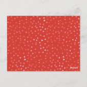 日付を保存 カレンダー 赤いハート ポストカード (裏面)