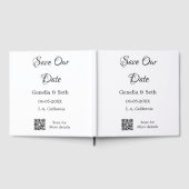 日付を保存 シンプル ミニマル QRコード 詳細 ゲストブック (全面)