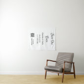 日付を保存 シンプル ミニマル QRコード 詳細 タペストリー (インサイチュ(横))