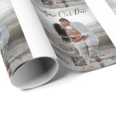 日付を保存 シンプル ミニマル QRコード 詳細 ラッピングペーパー (ロールコーナー)