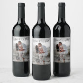 日付を保存 シンプル ミニマル QRコード 詳細 ワインラベル (ボトル)