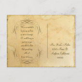 日付を保存 – ティーステンドヴィンテージウェディング1 案内ポストカード (裏面)