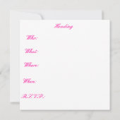 「日付を保存」ピンクハイビスカス招待状 セーブザデート (裏面)