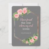 日付を保存 フラワービブル写真 招待状 (正面)