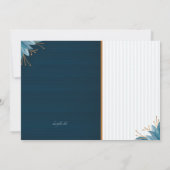 日付を保存 ブルー フォト アナウンスメント 招待状 (裏面)