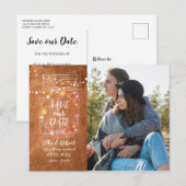 日付を保存 マソンジャー ライト ラスティック フォト 案内ポストカード (正面/裏面)