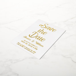 日付を保存 モダン フォイル タイポグラフィ デザイン 3 箔招待状ポストカード