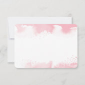 日付を保存(ユダヤ教の)バル・ミツバースモダンターのピンクの水色 サンキューカード (裏面)