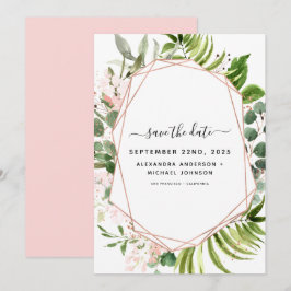 日付を保存 ユーカリ グリーン シンプル モダン セーブザデート