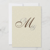 日付を保存 – ヴィンテージ孔雀&マグノリア渦巻き セーブザデート (裏面)