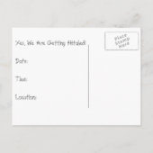 日付を保存：二頭の馬：ひっかかり 案内ポストカード (裏面)