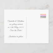 日付を保存 夕焼けのビーチハウス 海辺のポストカード 案内ポストカード (裏面)