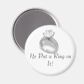 日付を保存/彼リングを置く マグネット (正面/裏面)