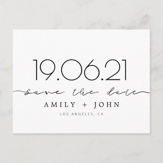 日付を保存 案内ポストカード (正面)