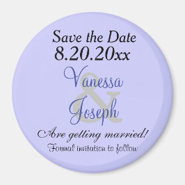 日付を保存 紫色の花 マグネット