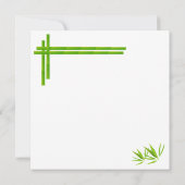 日付を保存 結婚のお知らせ ラッキーバンブー 案内状 (裏面)