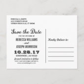 日付を保存 – 美しいレトロラスベガス写真 案内ポストカード (裏面)