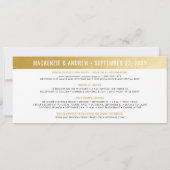 日付を保存 航空券 シンプル モダン ゴールド セーブザデート (裏面)