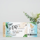 日付を保存 航空券 世界地図 バルバドス 招待状 (スタンド正面)