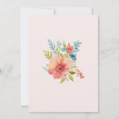 日付を保存 花のある夏 ピンクとブルー セーブザデート (裏面)