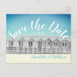 日付を保存 英語の海の小屋 海辺のポストカード 案内ポストカード