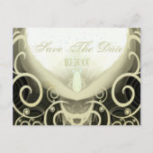 日付を保存 – 青い鳥とタンカラリリー 案内ポストカード (正面)