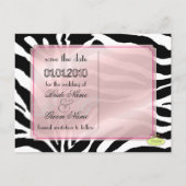 日付を保存, zebra +モノグラム 案内ポストカード (裏面)