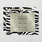 日付を保存, zebra +モノグラム 案内ポストカード (正面/裏面)